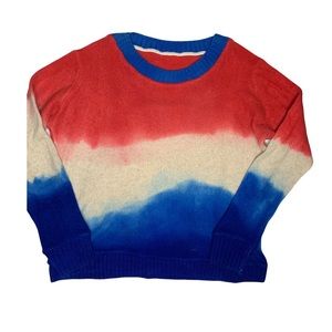 OPENING CEREMONY -The Elder Statesman -Red White & Blue Cashmere Sweater-Large